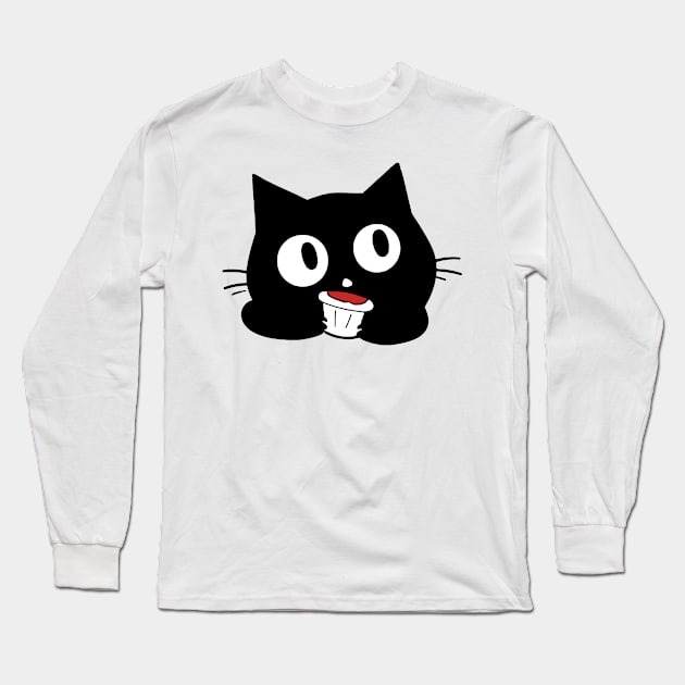 black cats and shortcake Long Sleeve T-Shirt by mom and kids